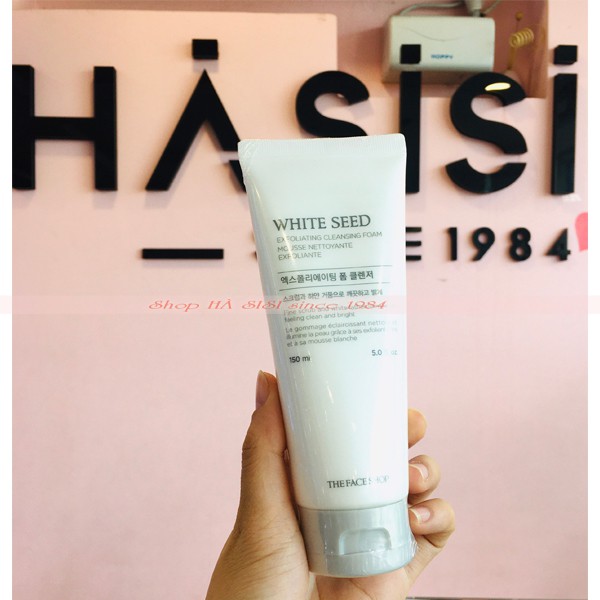Sữa Rửa Mặt Có Hạt, Sáng Da White Seed Exfoliating Cleansing Foam 150ml
