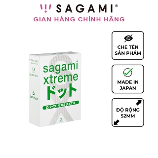 Bao cao su Sagami White box - có gai nhỏ - hộp 3 chiếc