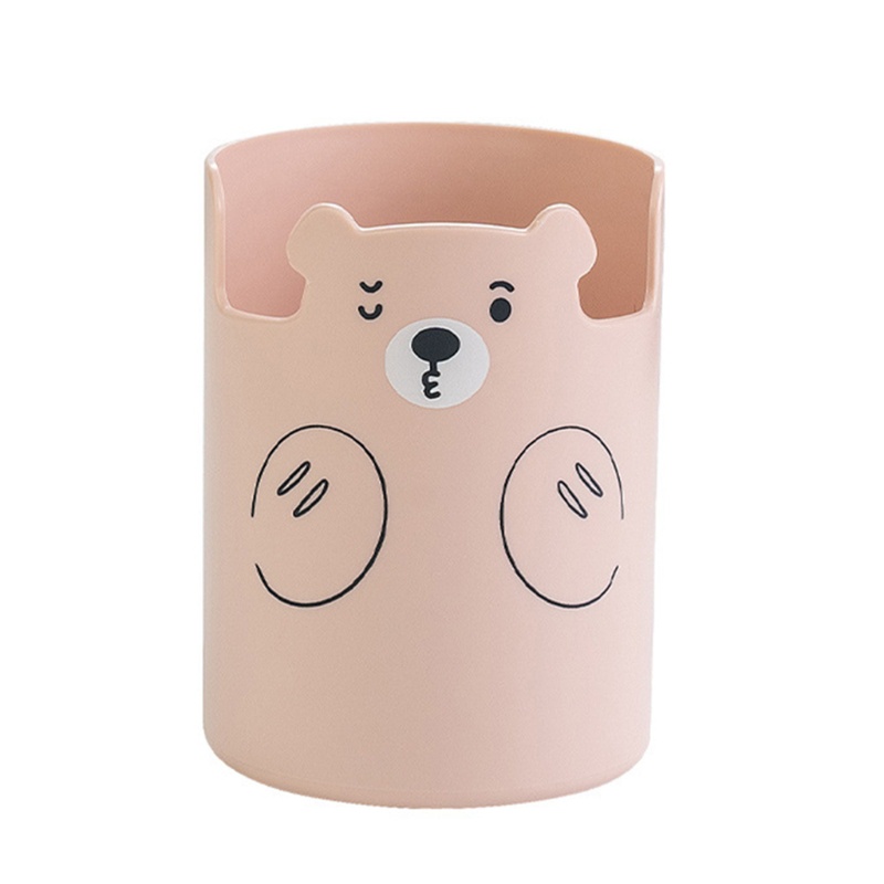 Hộp đựng bút/ cọ trang đIểm đa năng hình gấu dễ thương chất lượng cao dành cho nữ