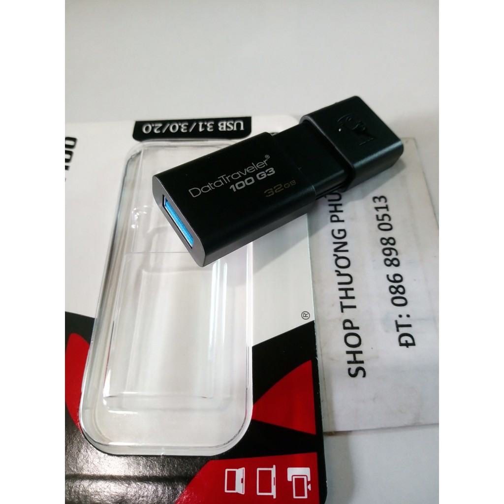 USB lưu trử: USB Flash Drive Kingston Data Traveler DT100G3 - 16GB