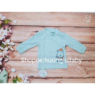 Áo dokma cổ 3 phân xanh nhạt 9-24m