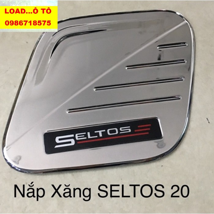 Ốp Nắp Xăng Mạ Crom KIA Seltos 2020-2022 Mạ cao Cấp