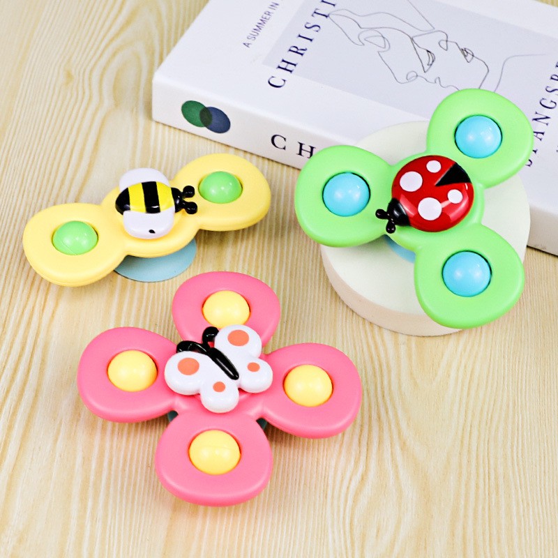 Set 3 con quay spinner cho bé, đồ chơi hình côn trùng dễ thương. Chất liệu an toàn cho trẻ
