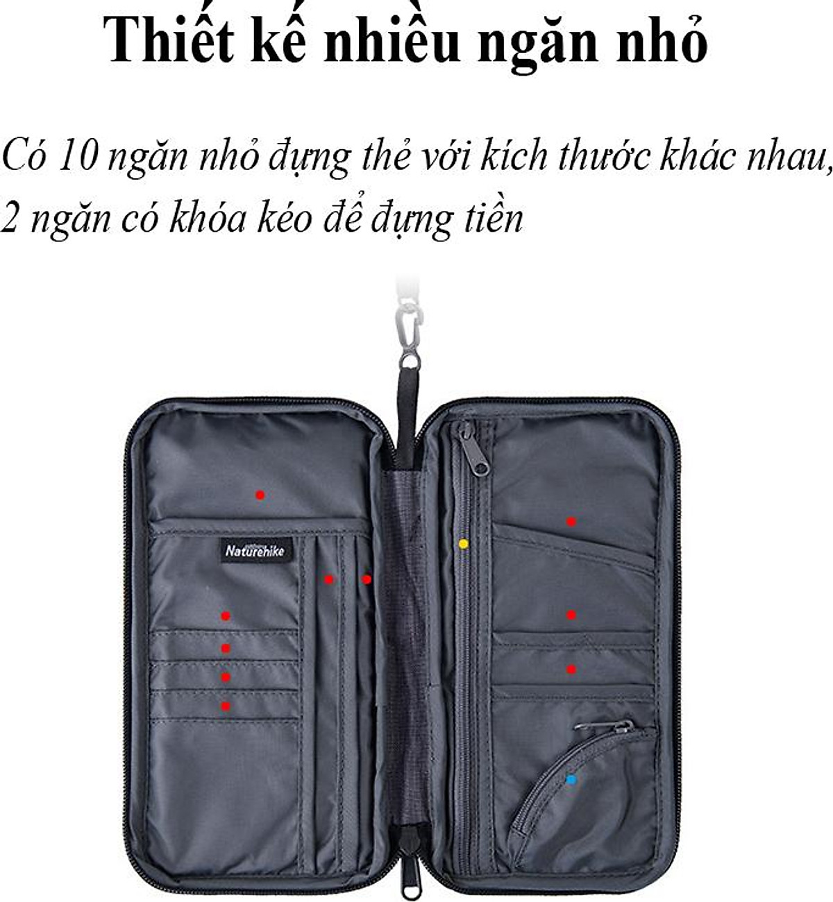 Mua Ngay Ví, bóp cầm tay đựng passport, hộ chiếu và thẻ Naturehike NH17C001-B hàng chính hãng Cực Chất