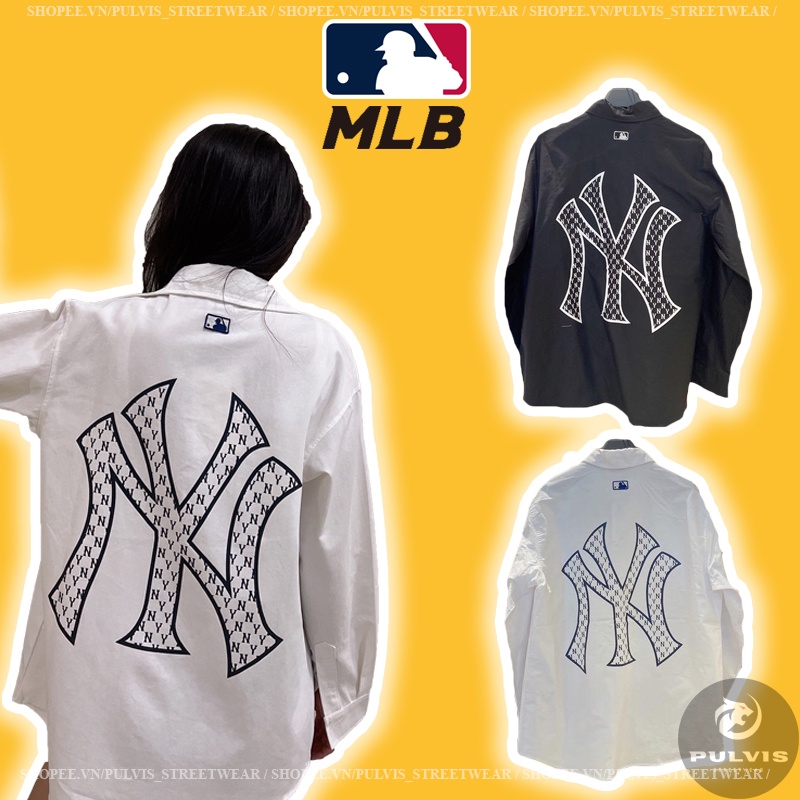 ⚡️[Hight Quality] - Áo Sơ Mi MLB Classic Monogram Big Logo Shirt NY Yankees, Áo sơ mi MLB