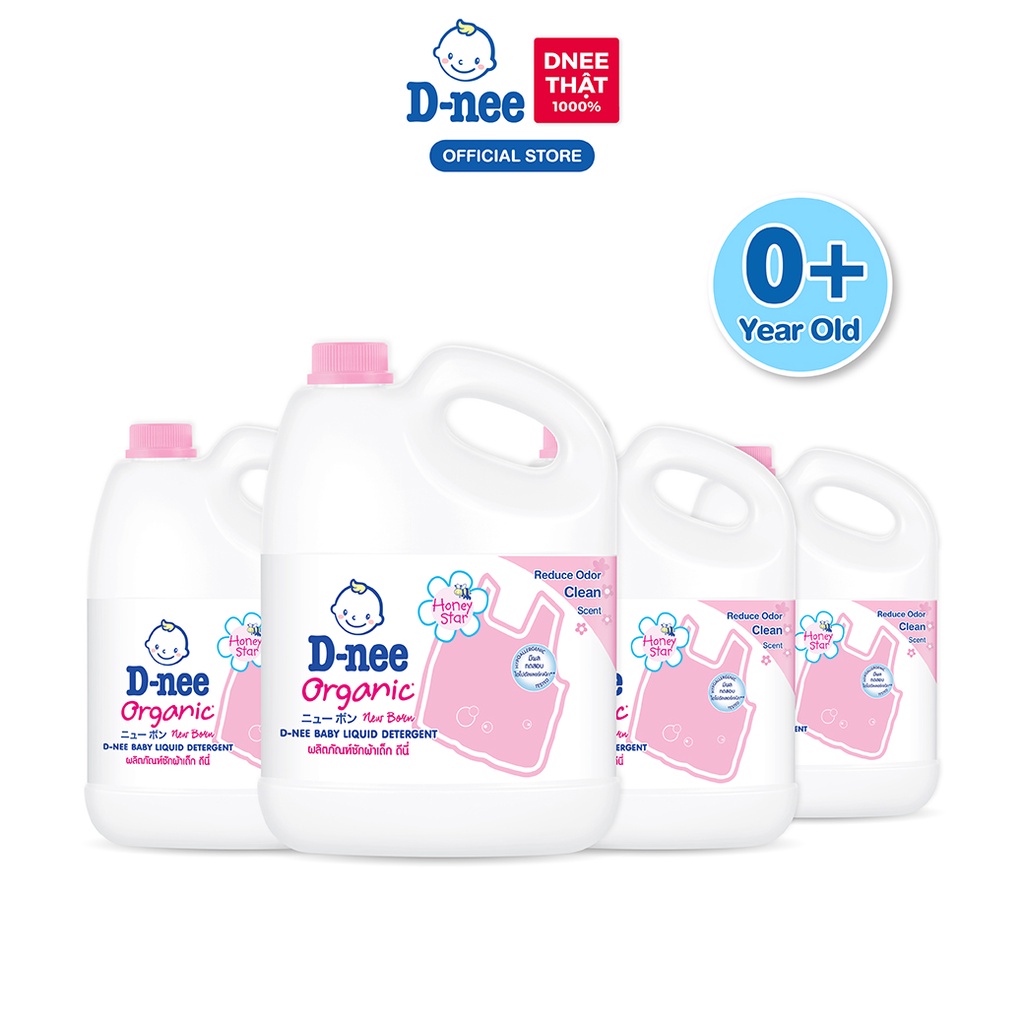 Combo 4 Nước giặt quần áo D-nee 3000 ML - Honey Star