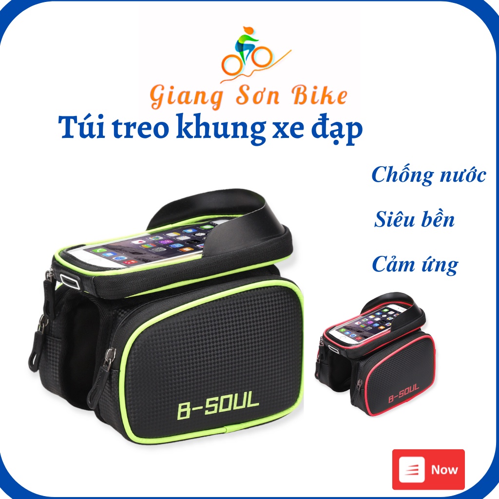Túi treo khung xe đạp BSOUL, túi đựng đồ đeo sườn xe đạp thể thao nhỏ gọn, chống nước - GIANG SƠN BIKE