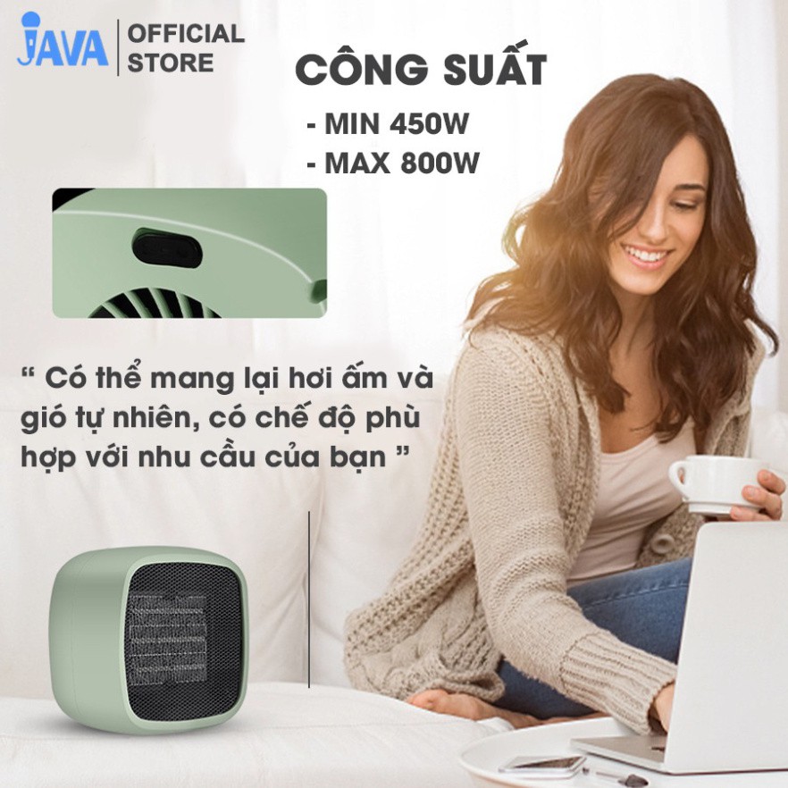 [CÔNG SUẤT 800W LÀM ẤM TRONG 2S] Quạt sưởi mini để bàn, nhỏ gọn và sang trọng, ấm siêu nhanh shop KUMO