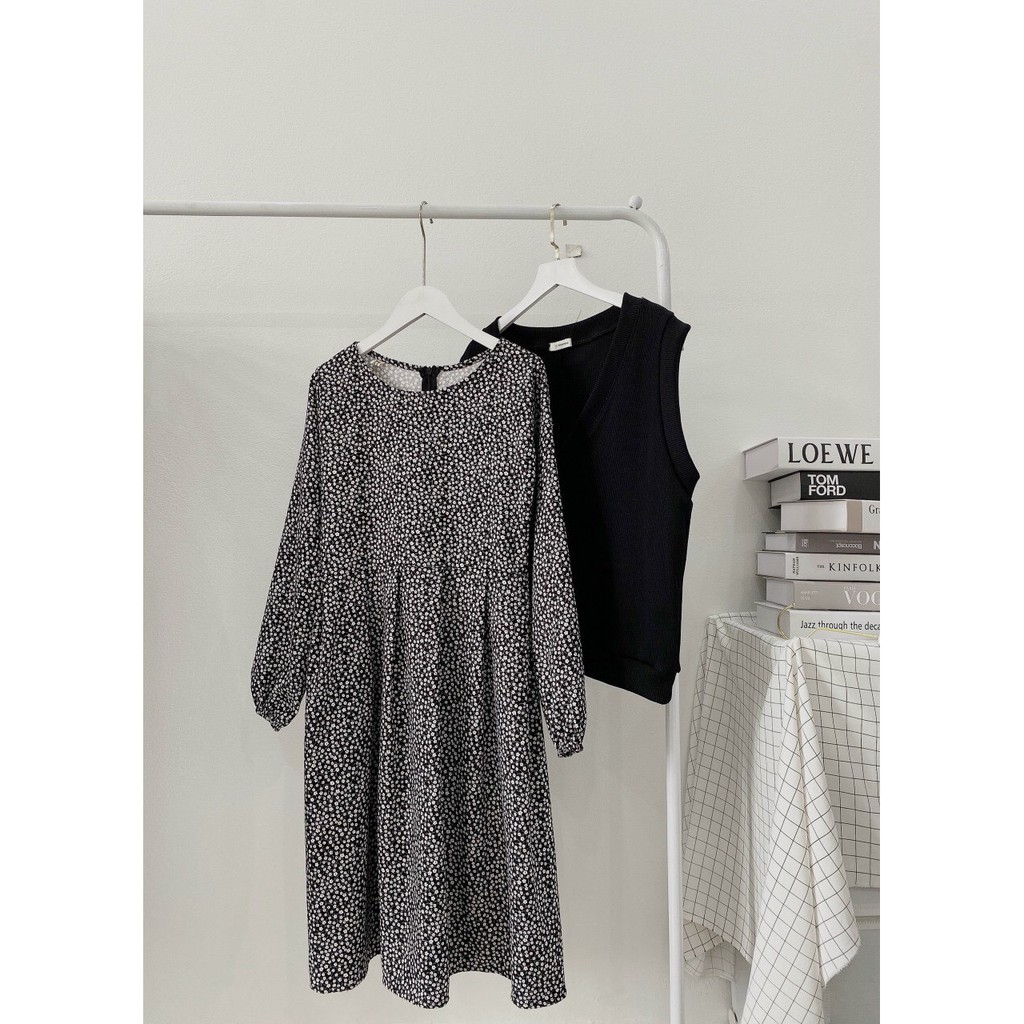 Set đồ nữ, set đầm babydoll hoa nhí kèm gile cổ V mặc siêu xinh mặc đi chơi đi dạo hay đi du lịch thoải mái Tây Thi Shop | BigBuy360 - bigbuy360.vn