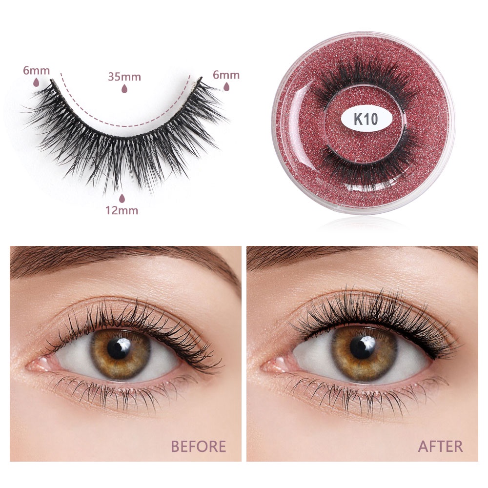 Cặp lông mi giả MAGEFY 3D mềm mại tự nhiên có thể tái sử dụng