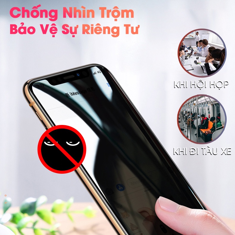 Kính cường lực Chống Nhìn Trộm 9H Dành Cho Samsung Galaxy S10 Lite / Note 10 Lite Full Màn Hình Full Keo