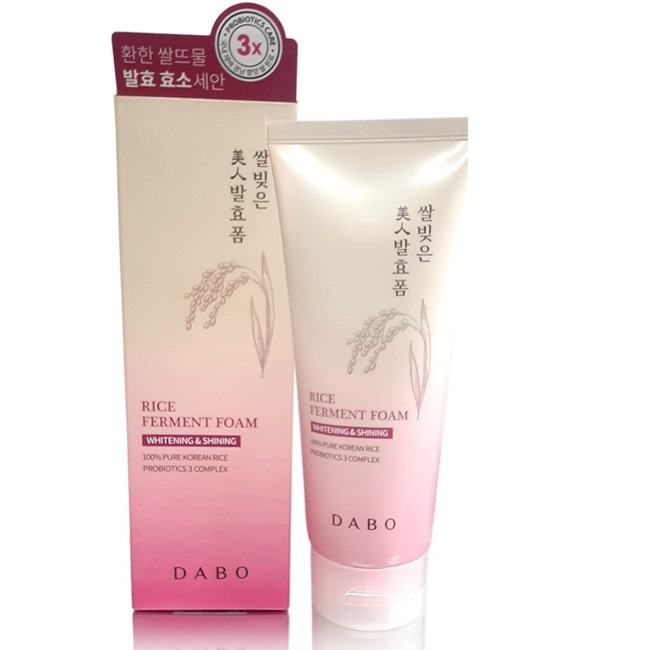 Combo 2 Hộp Sữa rửa mặt dành cho da khô, da thâm mụn từ tinh chất gạo hàn quốc Dabo Ferment Foam Hàn quốc 180ml / Hộp