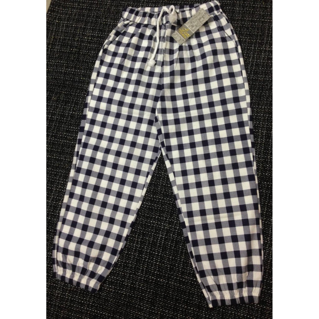 QUẦN BAGGY NỮ SỌC CARO CÓ BO ỐNG, CỰC DỄ THƯƠNG