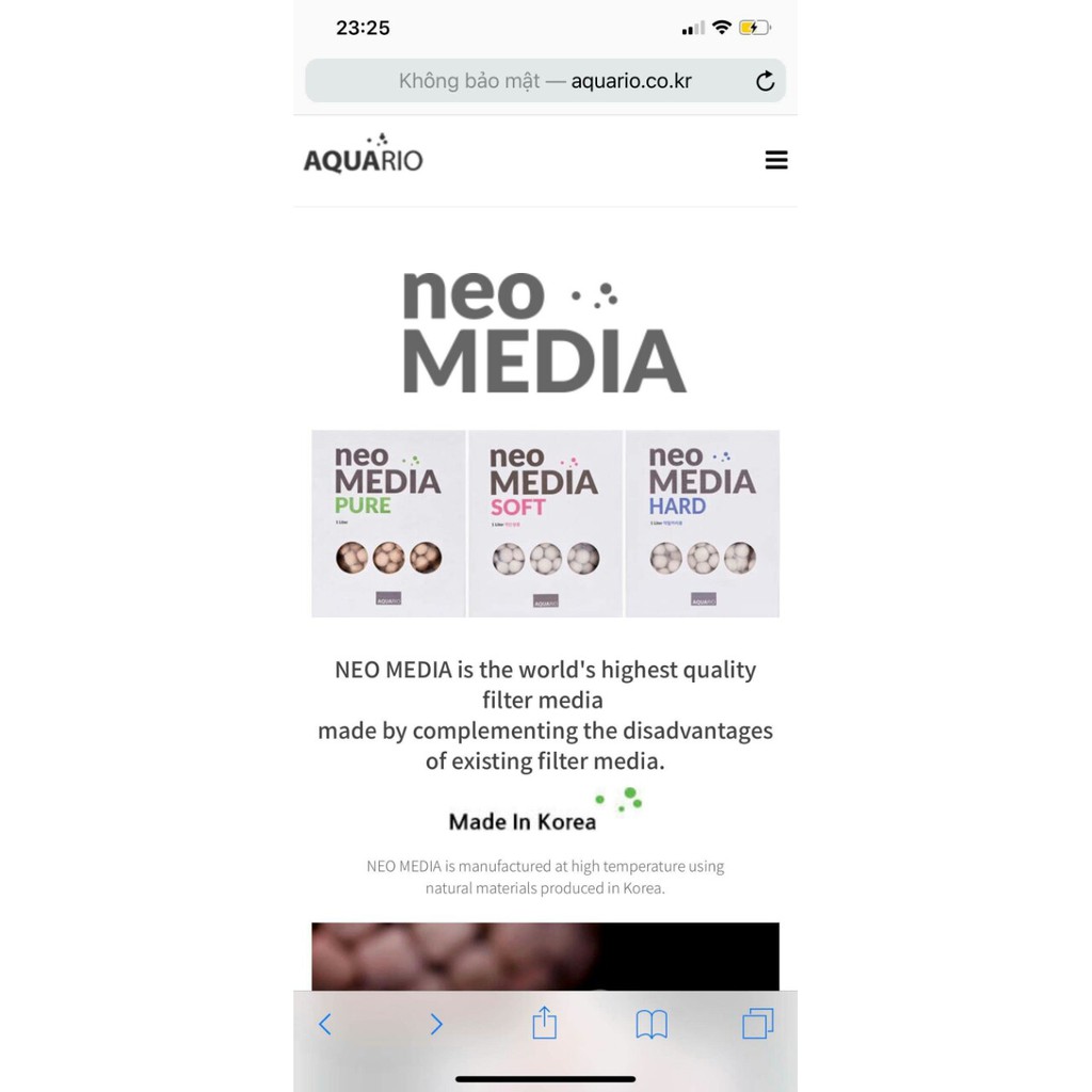 VẬT LIỆU LỌC NEO MEDIA (SOFT - PURE - HARD) CHÍNH HÃNG GÓI 1L