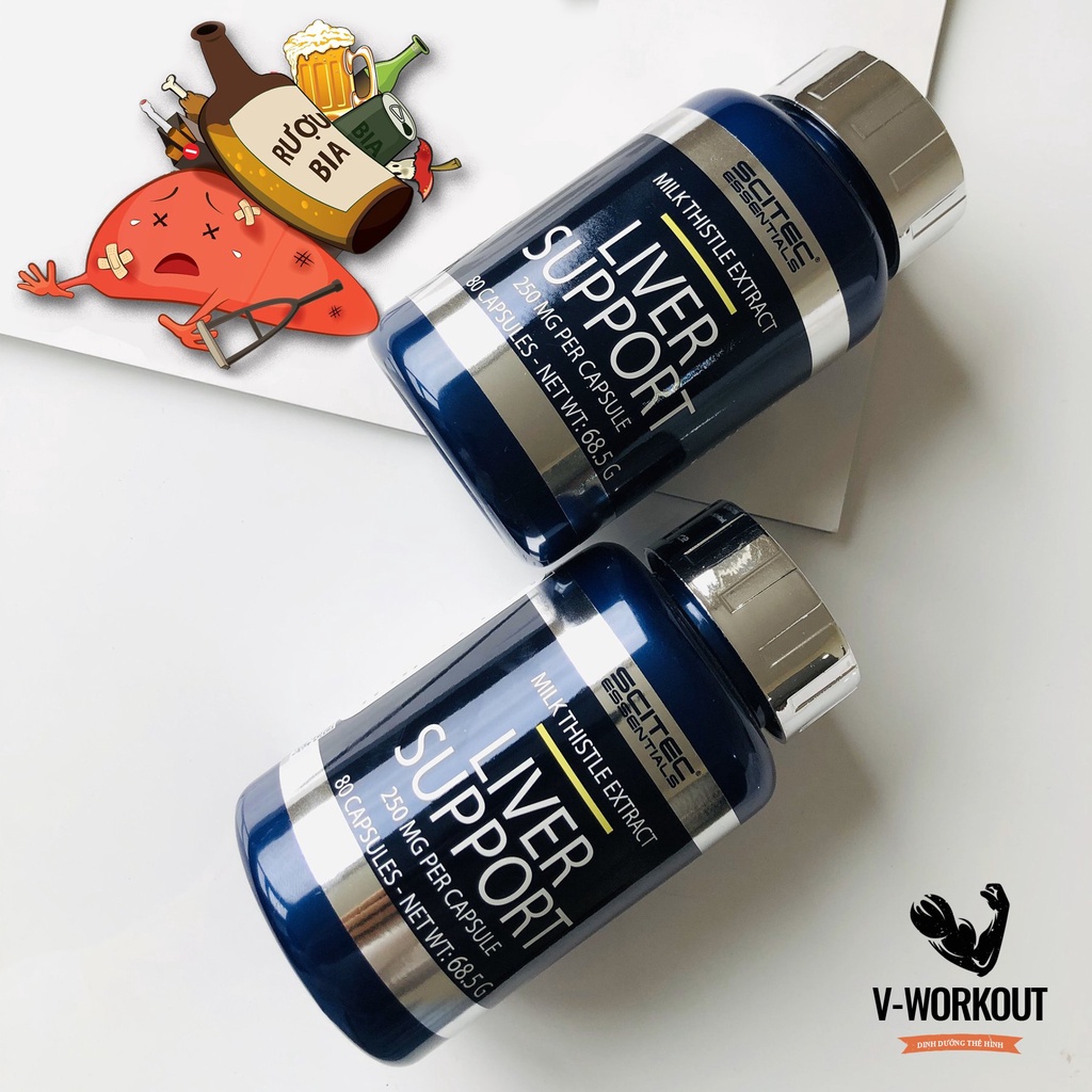 Thực phẩm bảo vệ gan | LIVER SUPPORT 80 CAPS- Hỗ trợ chức năng gan, tăng cường hoạt động của gan | SCITEC NUTRITION
