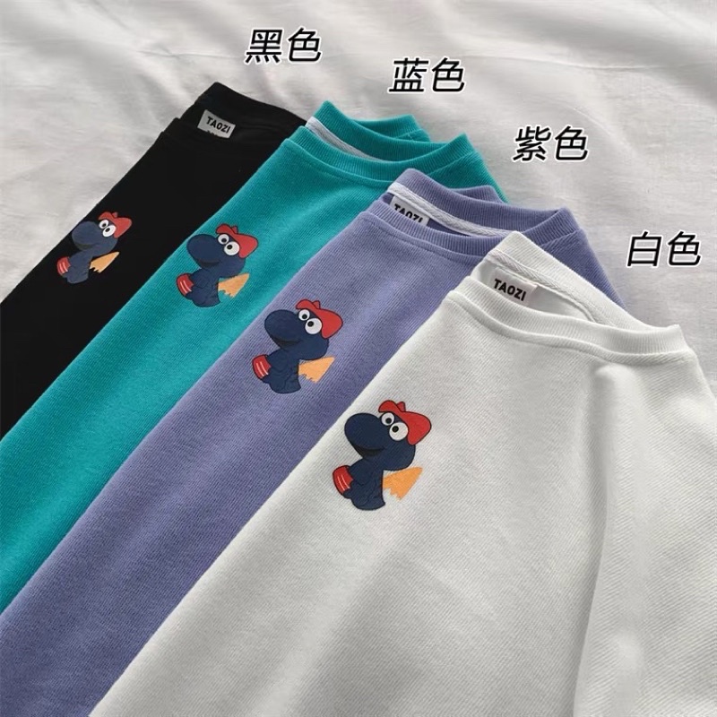 ÁO THUN TAY LỠ FORM RỘNG IN BÉ KHỦNG LONG CỰC KUTE