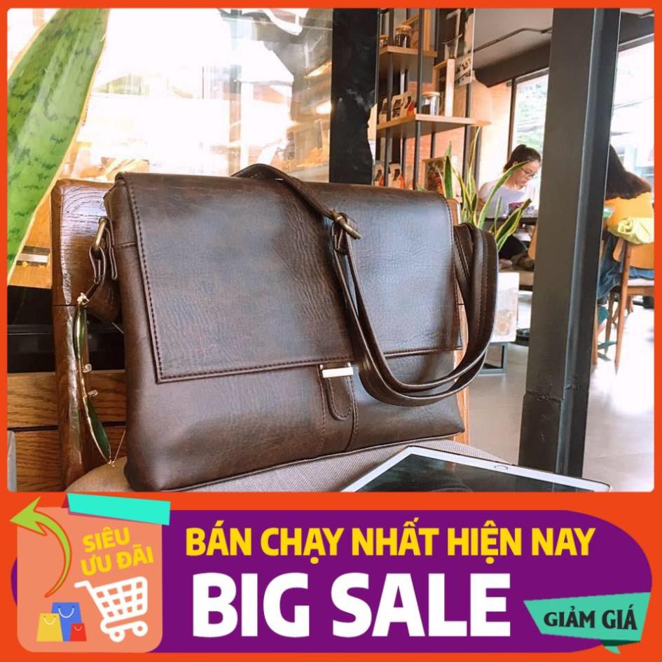 Cặp da nam 🔥CHÍNH HÃNG 100%🔥CNTS unisex CA16 đen cao cấp