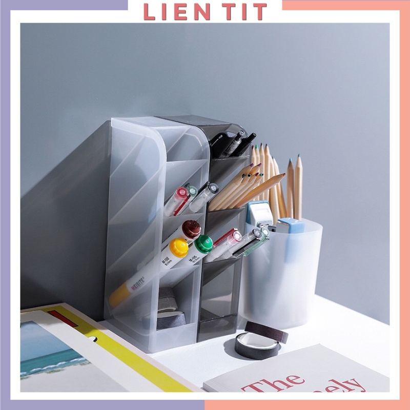 Hộp Đựng Bút 4 Tầng Để Bàn Văn Phòng Tiện Lợi