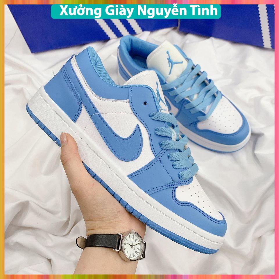 Giày thể thao JD 1 thấp cổ đen trắng xám xanh ngọc, Giày sneaker air Jodan 1 low panda Jordan paris cổ thấp nam nữ