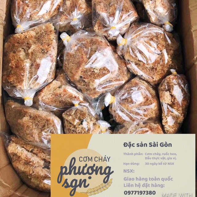 CƠM CHÁY CHÀ BÔNG SÀI GÒN SIÊU RUỐC SỐT - 500gr (Tặng kèm 10 miếng bông tẩy trang mềm mịn) | BigBuy360 - bigbuy360.vn