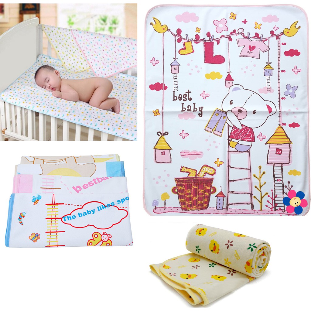 combo 02 Tấm lót chống thấm 57 x 74 cm Siêu Mịn Họa Tiết Thước đo