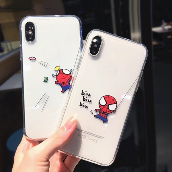 Ốp lưng iphone 6, 6s plus, 7 8 Plus, X, XS, XR, XSMAX, 11, 12, 13 PROMAX TRONG SUỐT NGƯỜI NHỆN PKVN