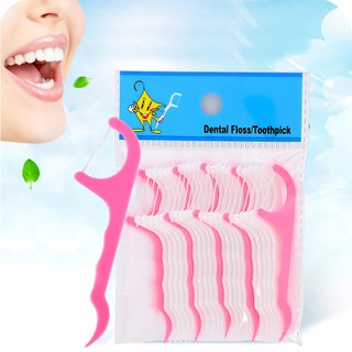 Gói  25 tăm chỉ nha khoa xỉa răng tiện ích, làm sạch răng miệng rất hiệu quả
