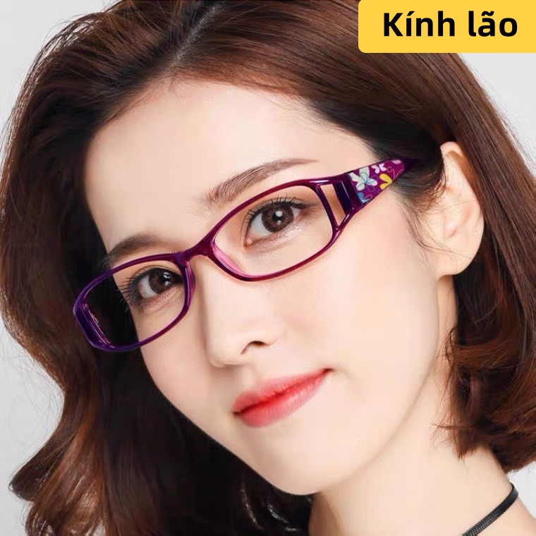 Kính lão thi, viễn thị cho nữ in hoa văn độc đáo nhã nhặn, phù hợp đọc báo xem điện thoại  mã Y018