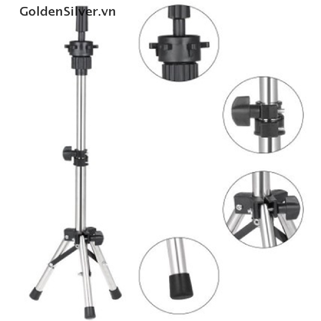 Giá đỡ trưng bày đầu mannequin tóc giả bằng kim loại chỉnh được dùng cho tập làm tóc