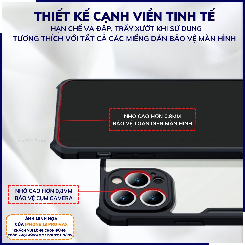 Ốp lưng iphone 15 pro max ip 15 14 13 12 11 pro max x xs max xr 7 8 plus XUNDD trong suốt chống sốc chính hãng huỳnh tân