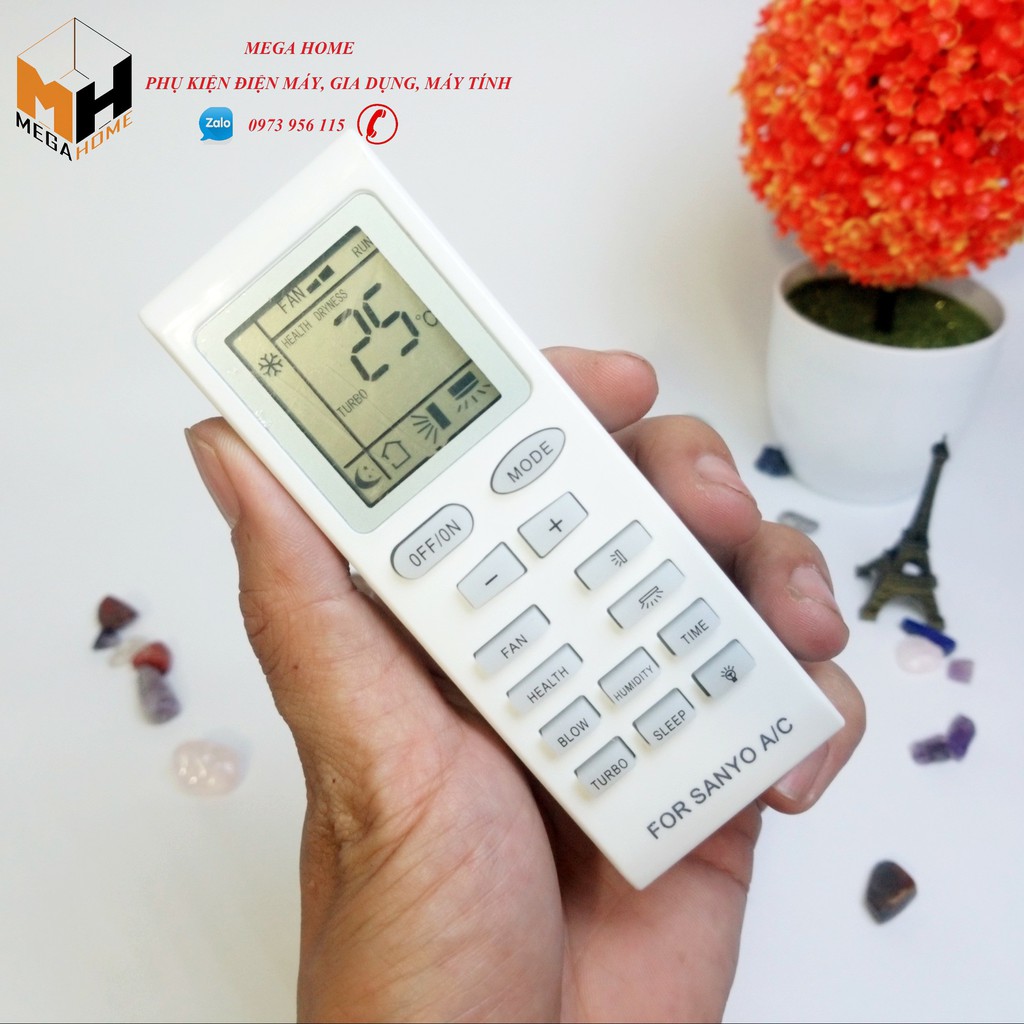 Điều khiển điều hòa SANYO - Remote máy lạnh SANYO hàng loại 1, bảo hành đổi trả 30 ngày