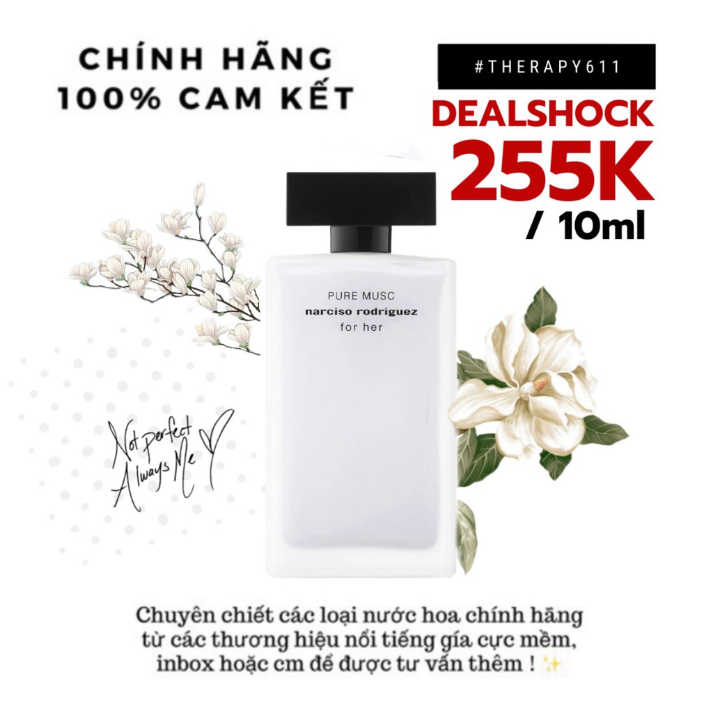 [𝗦𝗔𝗟𝗘]..::✨Mẫu Thử Nước Hoa Nữ Narciso Rodriguez Pure Muse 10ml✨::..