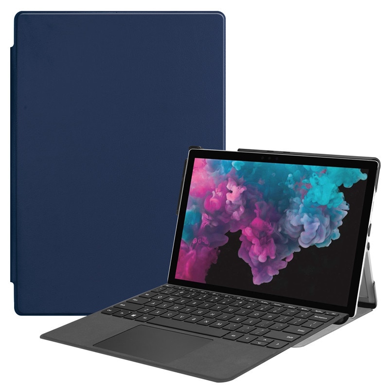 Ốp Máy Tính Bảng Da Nắp Lật Siêu Mỏng Có Ngăn Đựng Bút Cho Microsoft Surface Pro 7 6 5 4 Pro6 Pro5 Pro4 12.3 inch