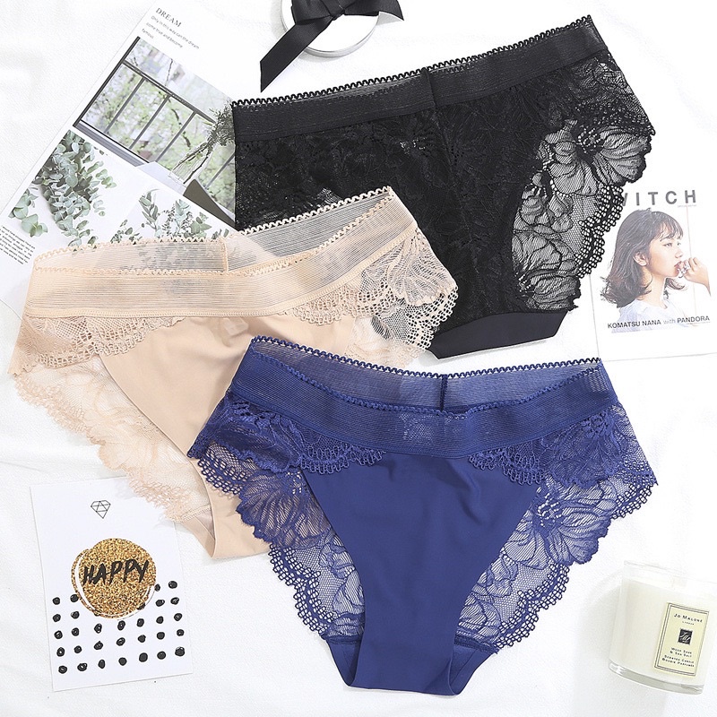 Quần Lót Đúc Pha Ren Hoa Mã 8423