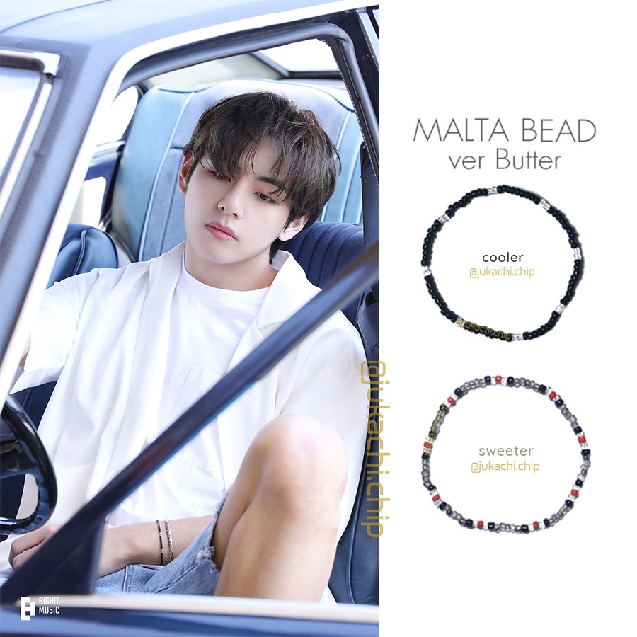 Vòng tay handmade hạt cườm cheap moment with Taehyung  - Taehyung bracelets | Malta bead ver Butter