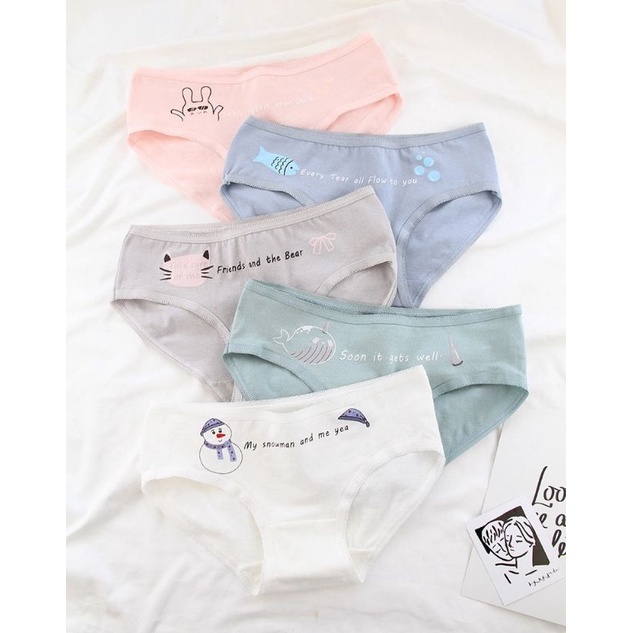 [CHE TÊN 100%] Quần Chíp Người Tuyết LA22 Quần Lót Nữ Cute Chất Cotton Quảng Châu Cao Cấp Xịn Đẹp La.an Store | BigBuy360 - bigbuy360.vn