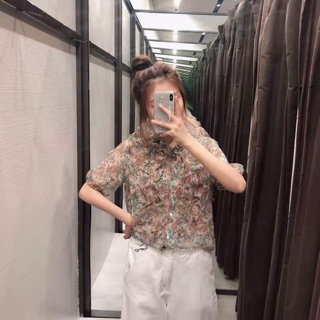 D553 #zara SƠMI VOAN HOA BÈO NHÚN ✖️ #295k