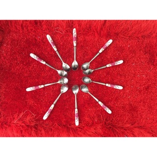 Thìa inox cán sứ