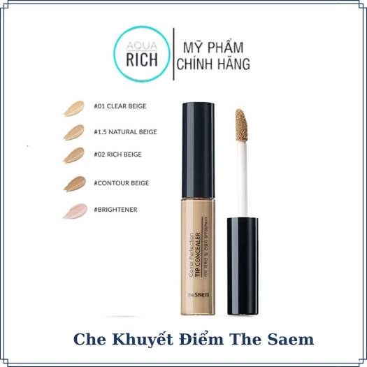 Kem Che Khuyết Điểm The Saem Cover Perfection Tip Concealer SPF28 PA++ 6.5g