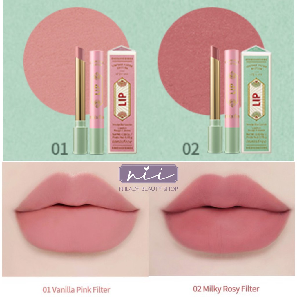 Son Innisfree Smudge Blur Lipstick 0.95g [Vintage Filter Edition] | BigBuy360 - bigbuy360.vn
