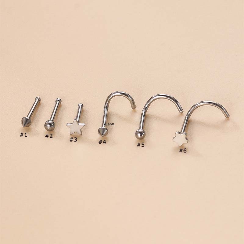 1 Khuyên Mũi Mini Bằng Thép Không Gỉ