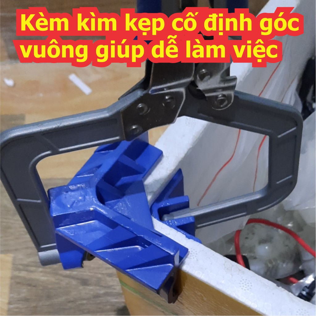 Kèm kìm kẹp cố định góc vuông giúp dễ gia công thao tác kde7380