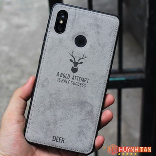 Ốp lưng Xiaomi vân da khắc hình Nai (Bộ 1)