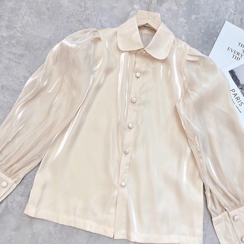 SƠ MI CỔ SEN TAY BỒNG