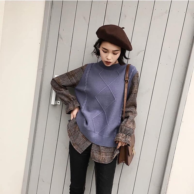 Sơ mi dạ kèm gile