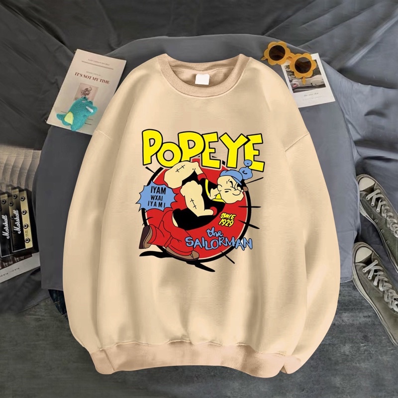 ÁO SWEATER NAM NỮ POPEYE HUYỀN THOẠI VẢI NỈ BÔNG CỰC ĐẸP THỜI TRANG BB HOODIE