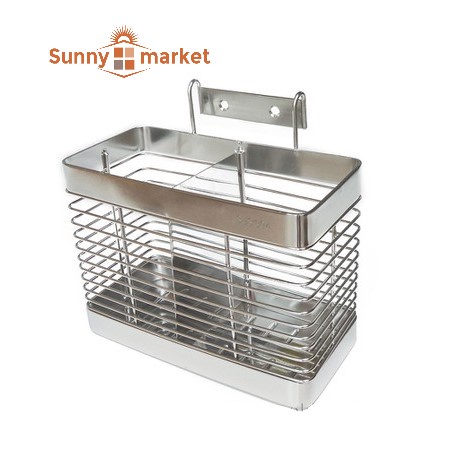 Ống đựng đũa đôi inox SUS 304 cao cấp, ống đựng đũa hai ngăn