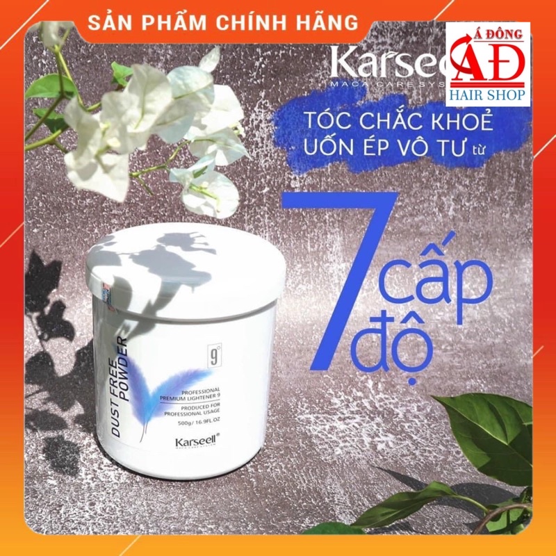 [+Tặng mũ trùm] BỘT TẨY TÓC (TÍM) KARSEELL DUST FREE POWDER 500g
