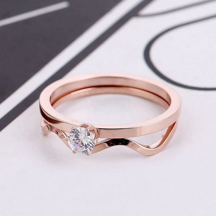 Bộ 2 Chiếc Nhẫn Titan Ko Rỉ TT 2044