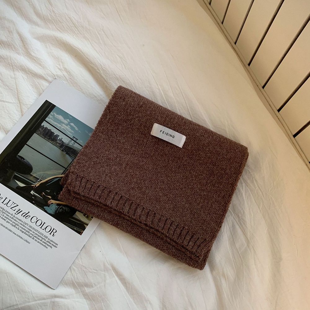 Khăn choàng cổ len cashmere màu sắc retro phong cách Hàn Quốc thanh lịch dành cho nữ